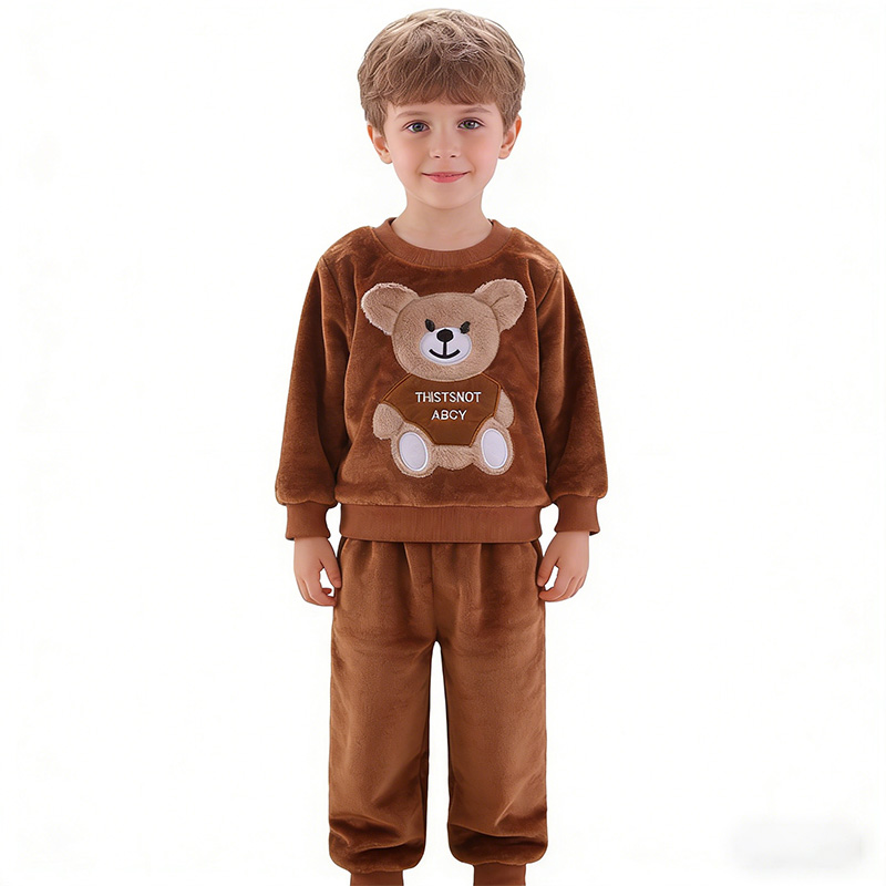 Winter Clothing For Toddlers - ชุดนอนเด็ก ชุดนอนเด็กผู้หญิง เด็กผู้ชาย แฟชั่นฤดูใบไม้ร่วง ผ้าฟลานเนล ผ้าฟลีซ