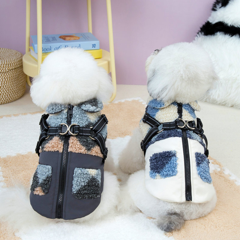 Winter Clothing Amazon - เสื้อผ้าสัตว์เลี้ยง, สายรัดอก, อีคอมเมิร์ซข้ามพรมแดน, เสื้อผ้าสุนัขจาก Amazon, เสื้อผ้าบุผ้าฝ้าย