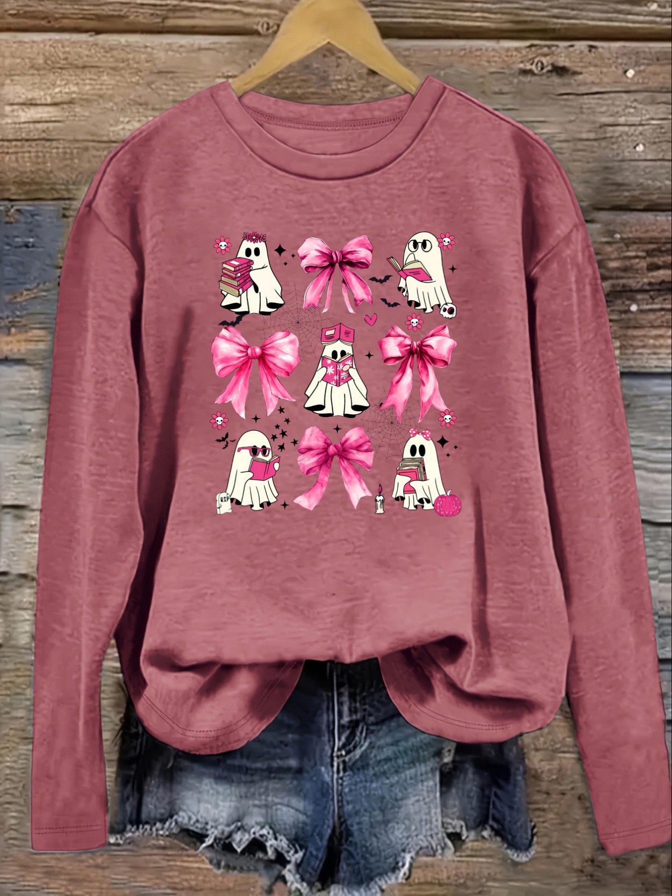 เสื้อยืดแขนยาวคอกลมลำลองสำหรับ - Winter Clothing For บทวิจารณ์และราคา
