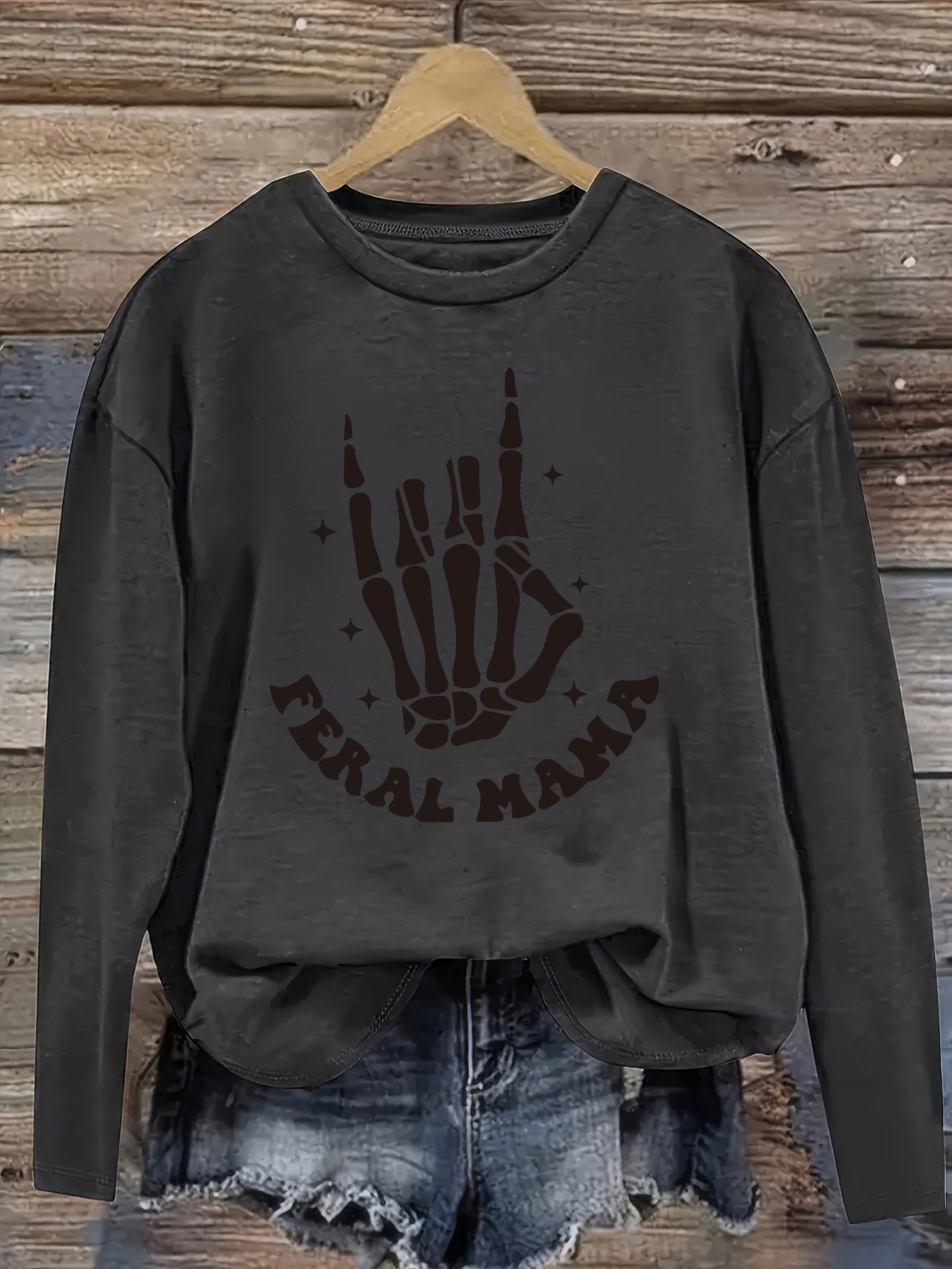 เสื้อยืดแขนยาวคอกลมลำลองสำหรับ - Winter Clothing For บทวิจารณ์และราคา