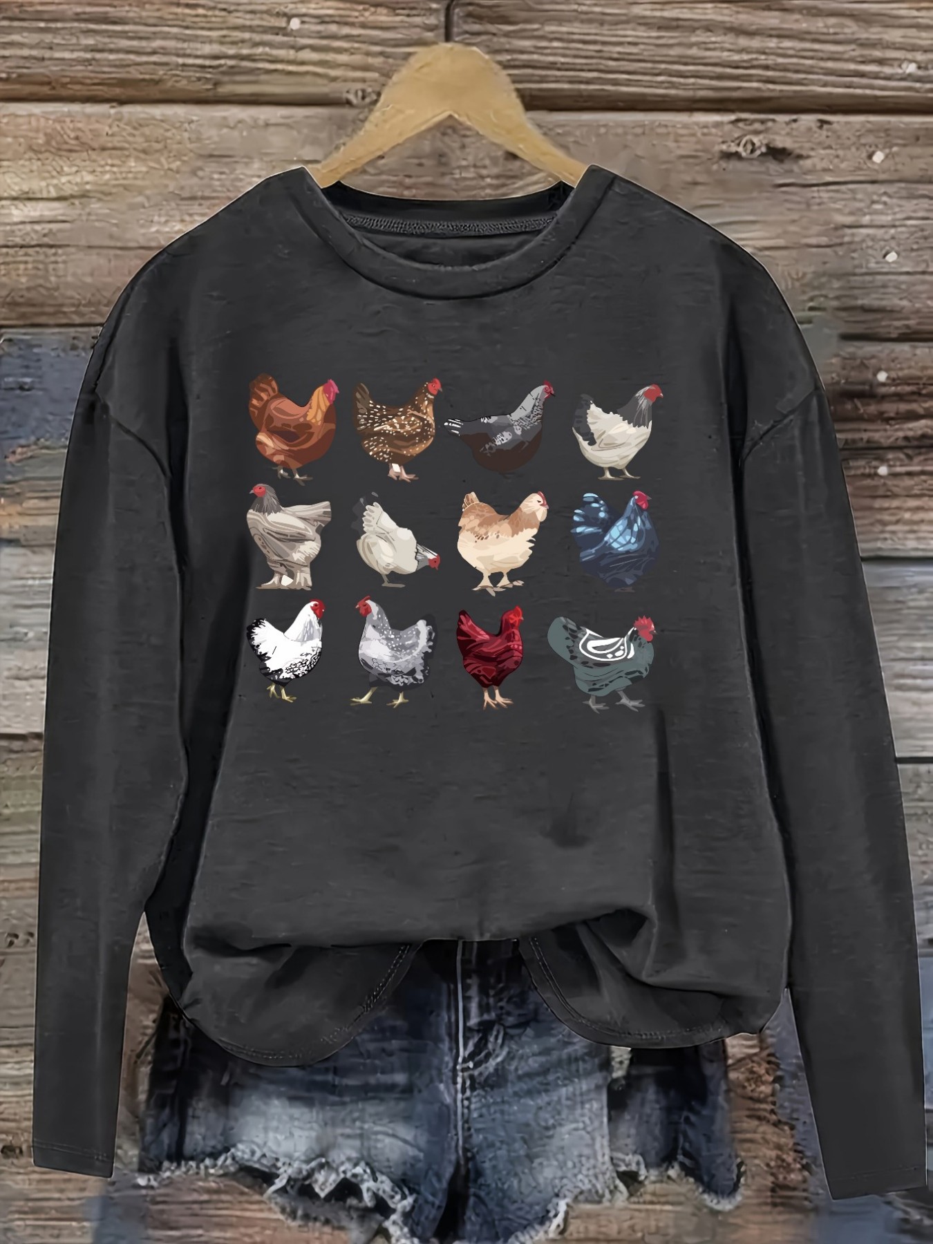 เสื้อยืดแขนยาวคอกลมลำลองสำหรับ - Winter Clothing For บทวิจารณ์และราคา