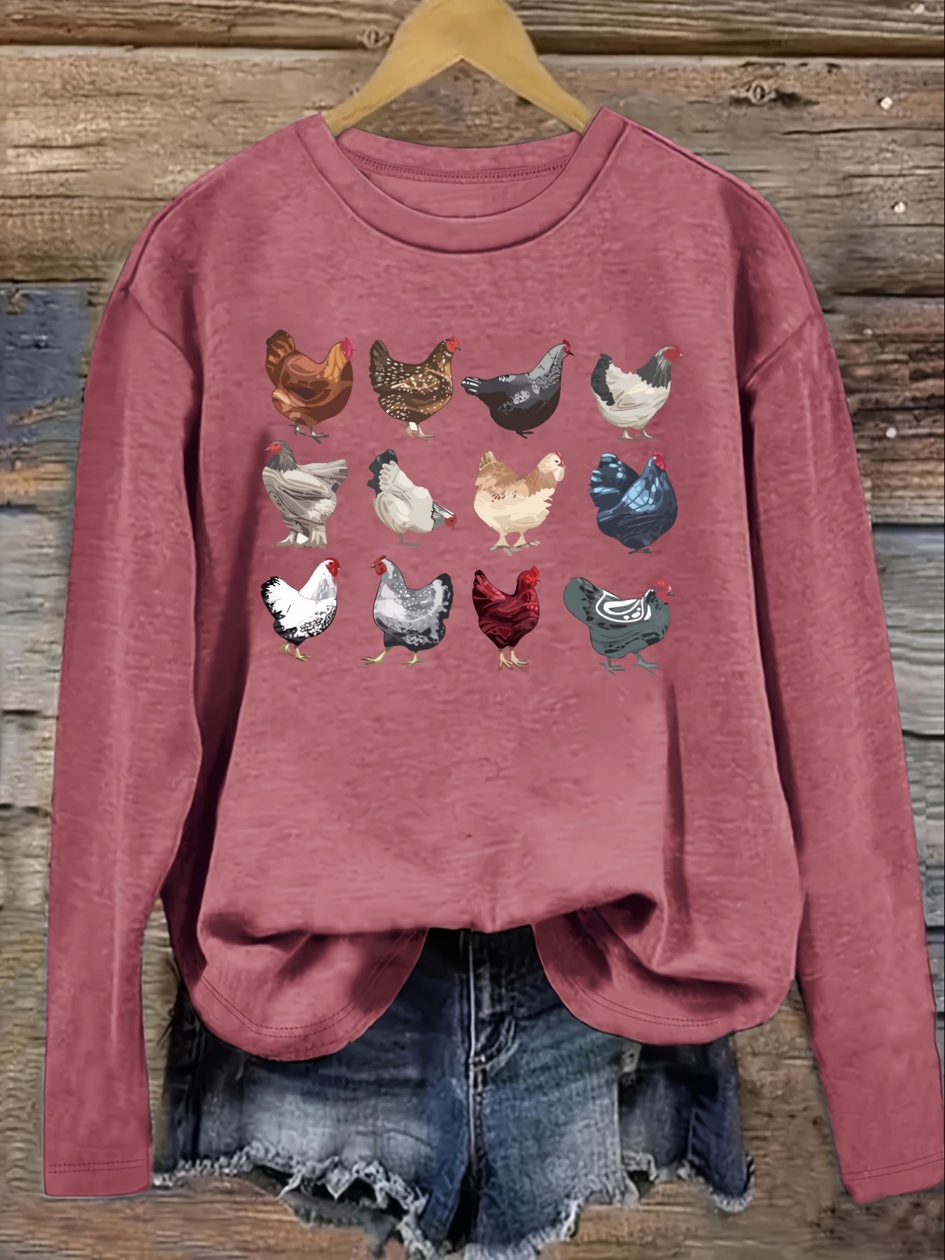 เสื้อยืดแขนยาวคอกลมลำลองสำหรับ - Winter Clothing For บทวิจารณ์และราคา