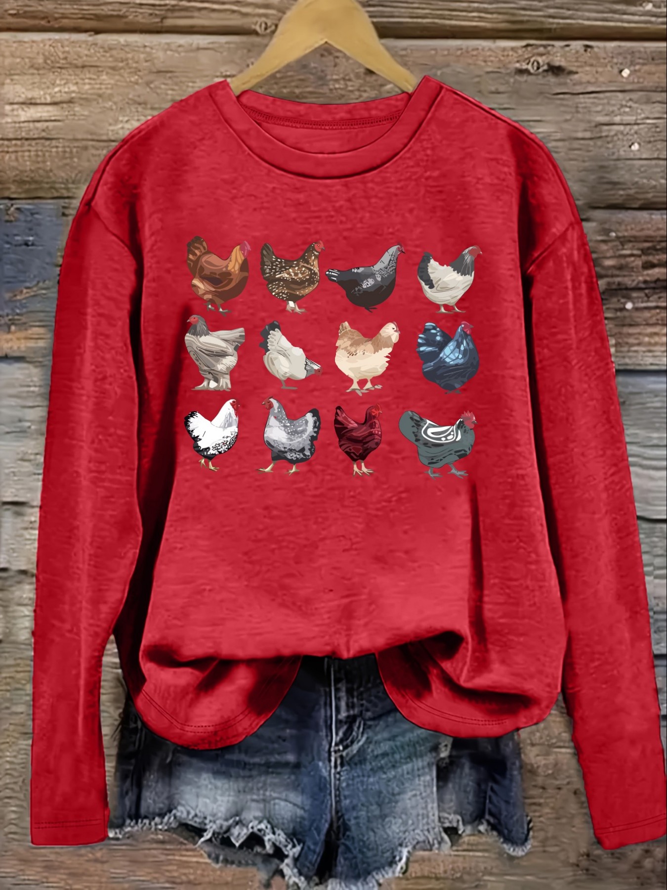 เสื้อยืดแขนยาวคอกลมลำลองสำหรับ - Winter Clothing For บทวิจารณ์และราคา