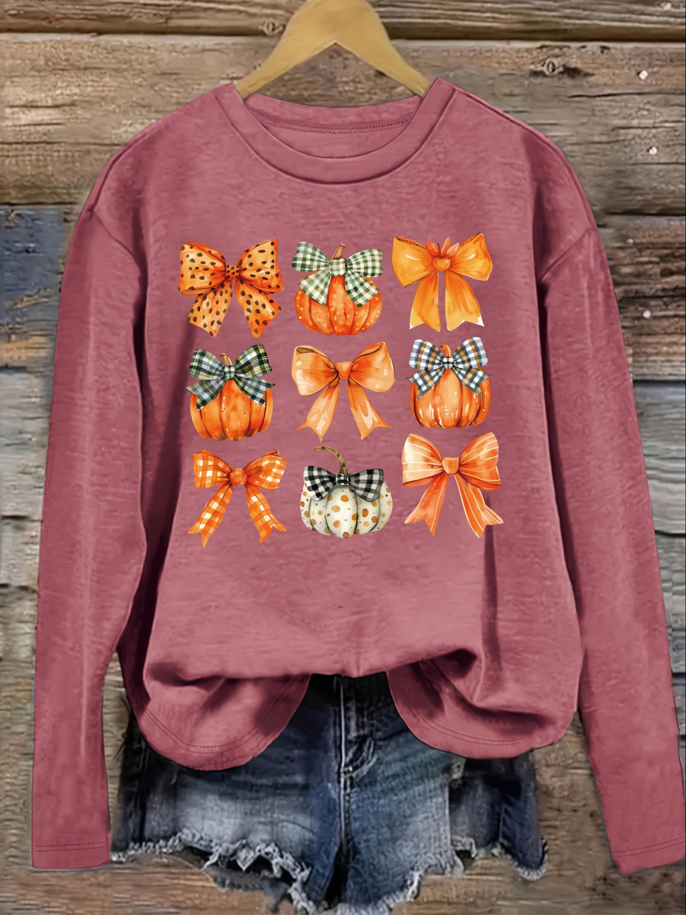 เสื้อยืดแขนยาวคอกลมลำลองสำหรับ - Winter Clothing For บทวิจารณ์และราคา