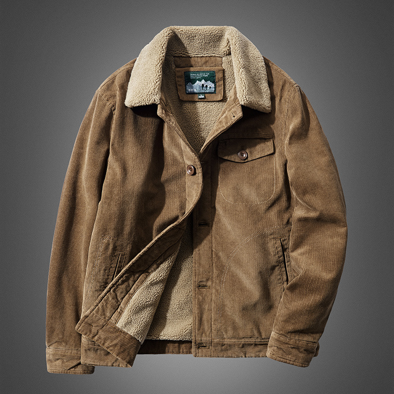 เสื้อแจ็คเก็ตปาร์ก้าผ้าคอร์ดูร - Quality Winter Clothing Bomber Jacket บทวิจารณ์และราคา