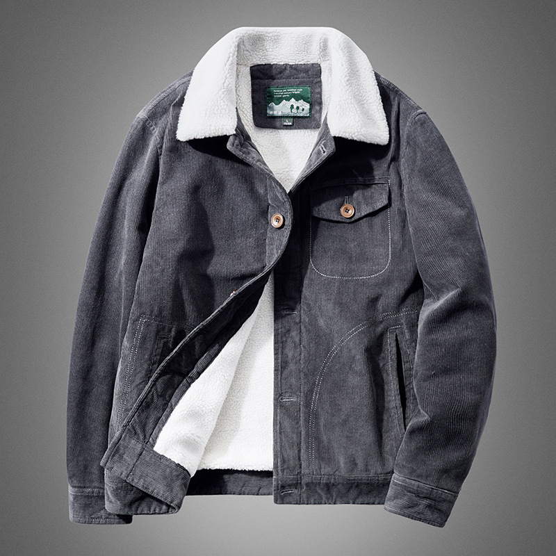 เสื้อแจ็คเก็ตปาร์ก้าผ้าคอร์ดูร - Quality Winter Clothing Bomber Jacket บทวิจารณ์และราคา