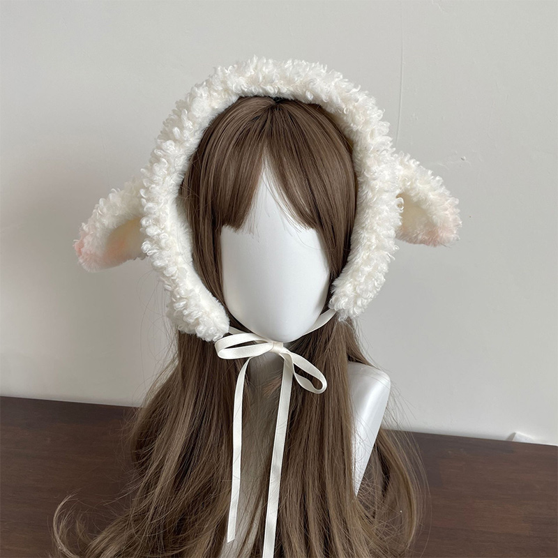 ชุดหมวกแกะขนปุยสีขาวฤดูหนาวสไต - Winter Clothing Leg Warmers บทวิจารณ์และราคา