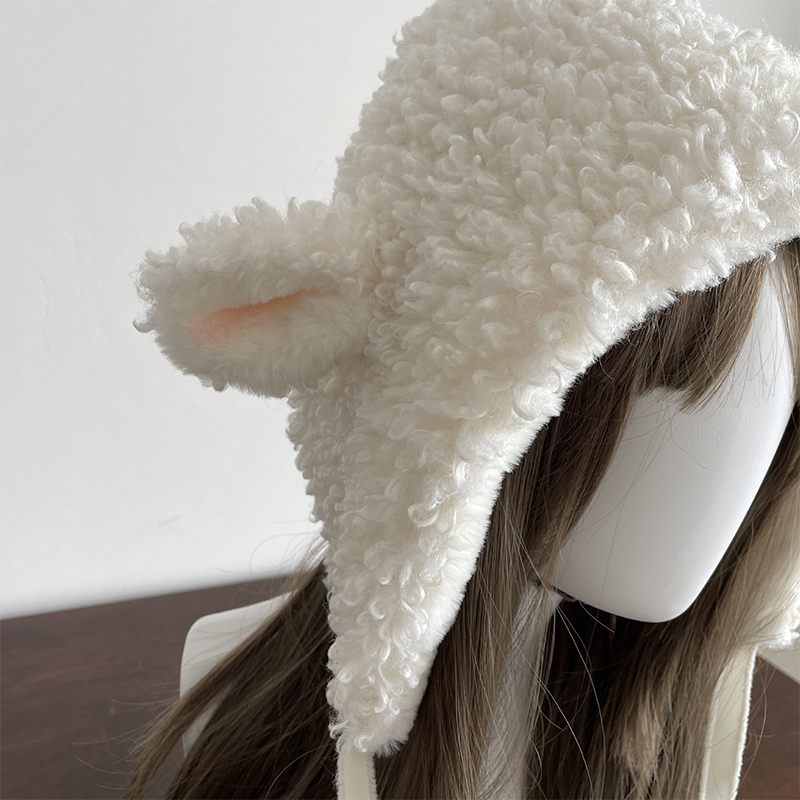 ชุดหมวกแกะขนปุยสีขาวฤดูหนาวสไต - Winter Clothing Leg Warmers บทวิจารณ์และราคา