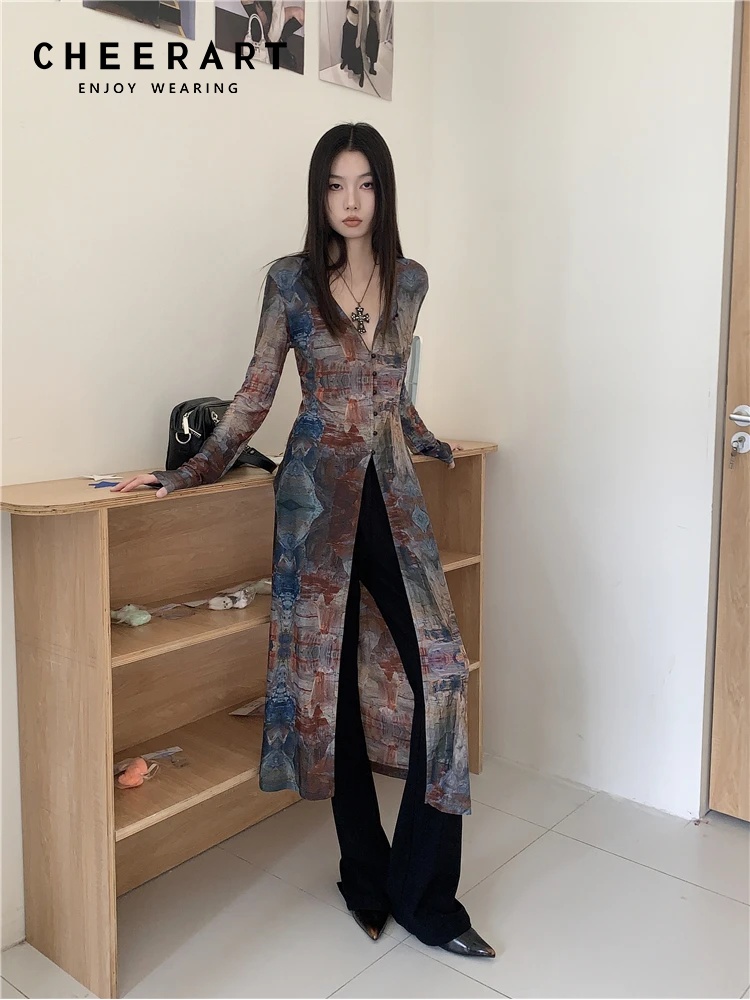 Cheerart เสื้อ x ยาวลายตาข่ายพ - Winter Clothing Vintage บทวิจารณ์และราคา