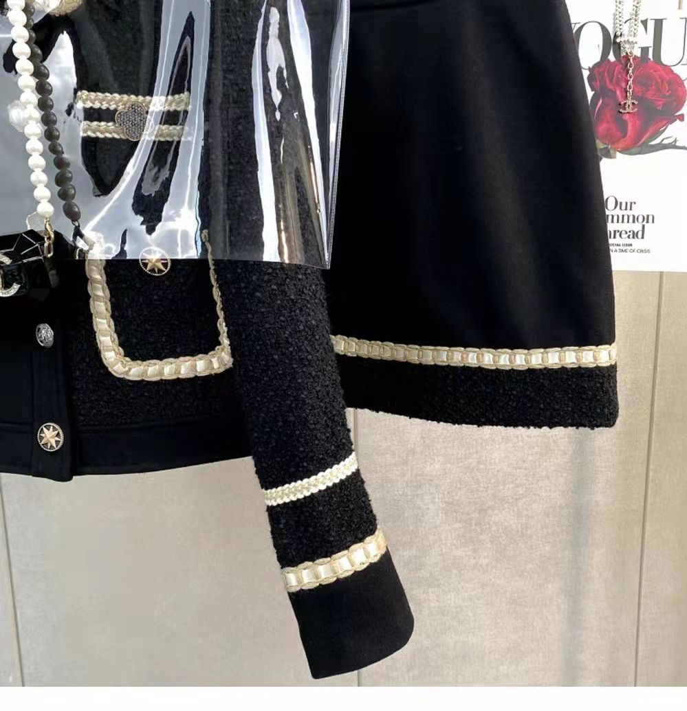 ผู้หญิง Tweed Jacquard หอมเสื้ - Winter Clothing Vintage บทวิจารณ์และราคา