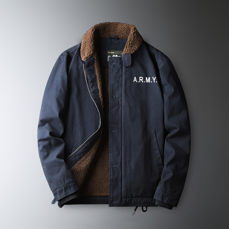 เสื้อโค้ททหารบุขนแกะสำหรับผู้ช - Quality Winter Clothing Bomber Jacket บทวิจารณ์และราคา