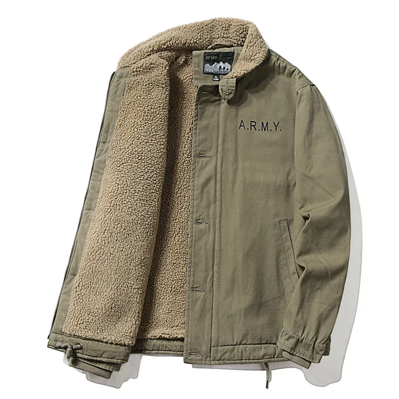 ผู้ชายขนแกะฤดูหนาวแจ็คเก็ตเสื้ - Quality Winter Clothing Bomber Jacket บทวิจารณ์และราคา